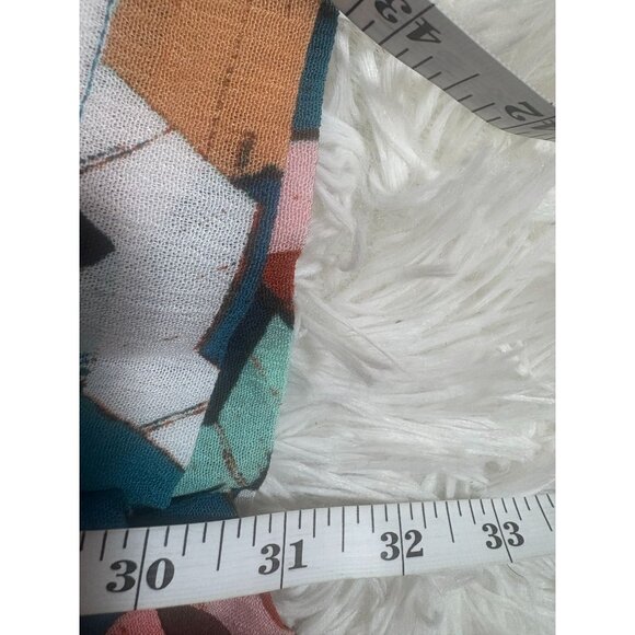 Lane Bryant Womens Geometric Print Romper Size 16 Multicolor Short Sleeve - Picture 3 of 5